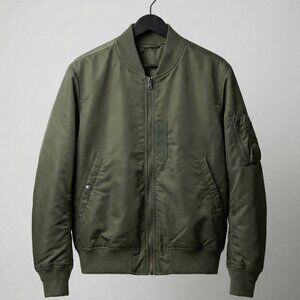 Olive Green Bomber Jacket Classic Military Style